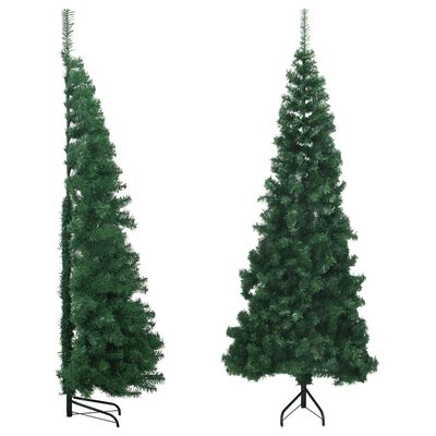 vidaXL Χριστουγεννιάτικο Δέντρο Τεχνητό Γωνιακό Πράσινο 180 εκ από PVC