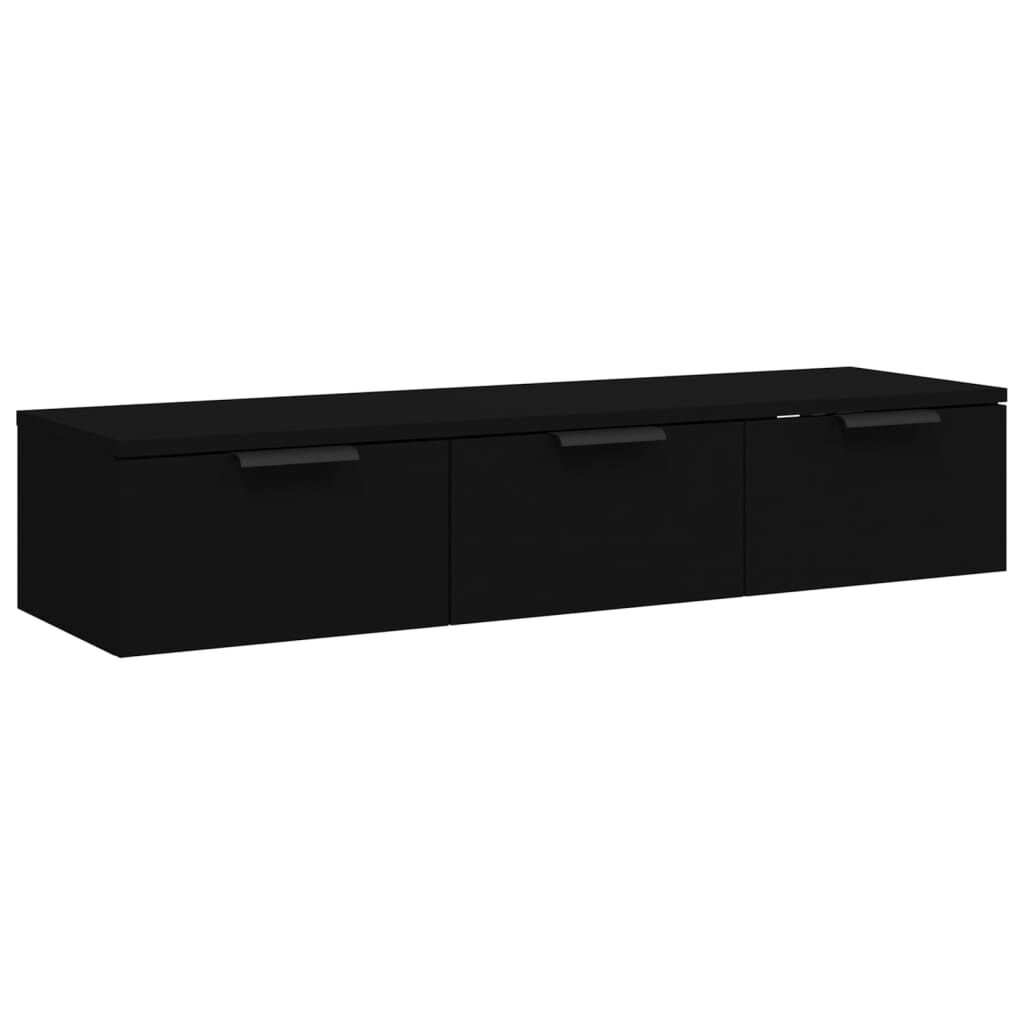 vidaXL Ντουλάπι Τοίχου Μαύρο 102 x 30 x 20 εκ. από Επεξεργασμένο Ξύλο