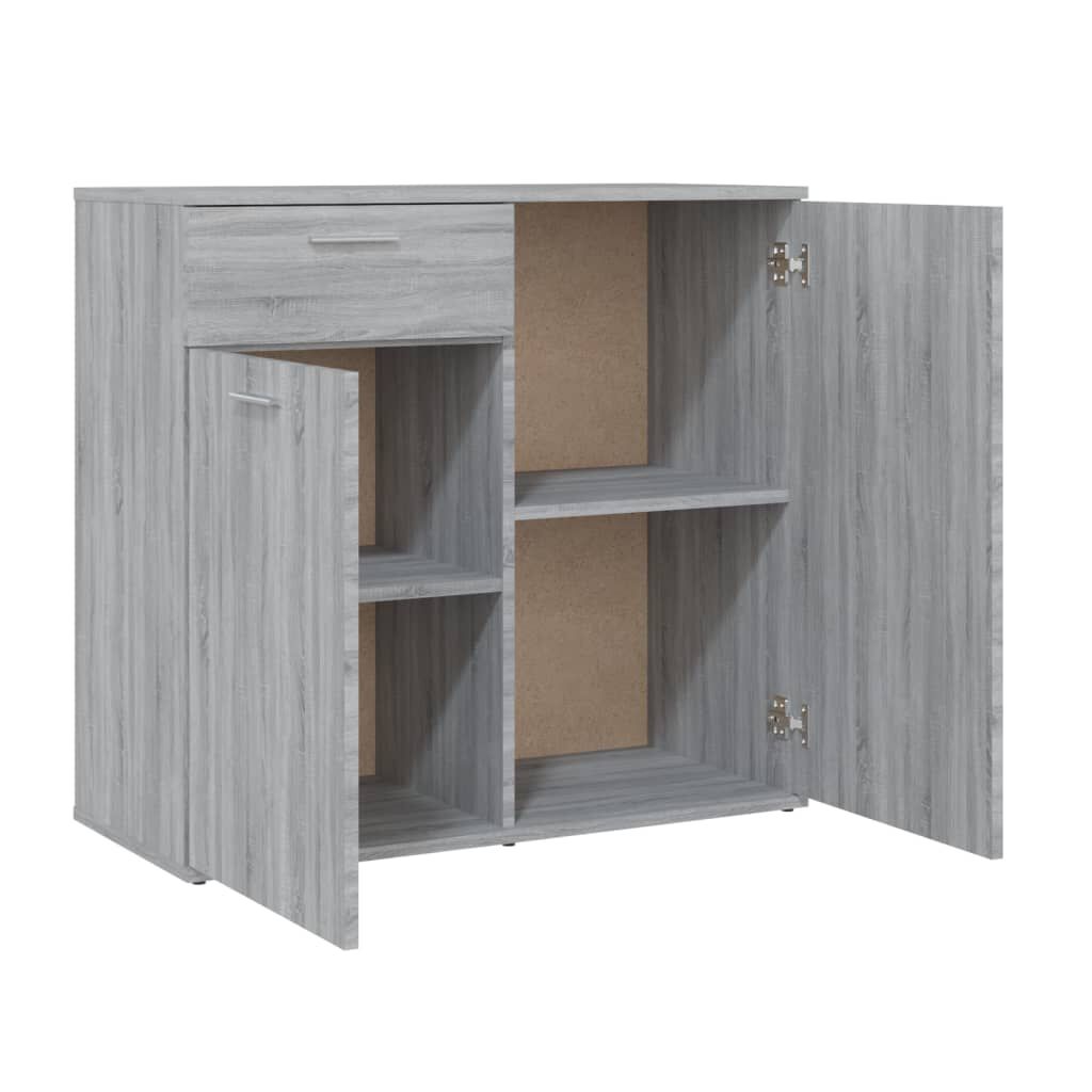 vidaXL Ντουλάπι Γκρι Sonoma 80 x 36 x 75 εκ. από Επεξεργασμένο Ξύλο
