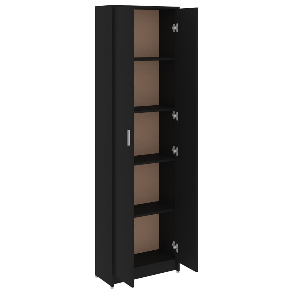 vidaXL Ντουλάπα Διαδρόμου Μαύρη 55 x 25 x 189 εκ. από Επεξ. Ξύλο