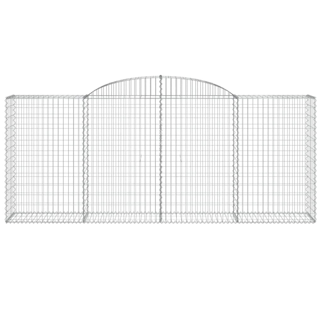 vidaXL Συρματοκιβώτια Τοξωτά 5 τεμ. 300x50x120/140 εκ. Γαλβαν. Ατσάλι