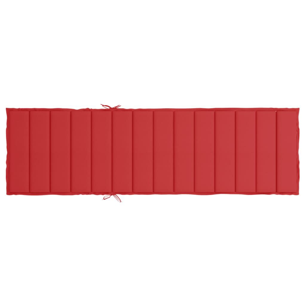 vidaXL Μαξιλάρι Ξαπλώστρας Κόκκινο 200 x 70 x 3 εκ. από Ύφασμα Oxford