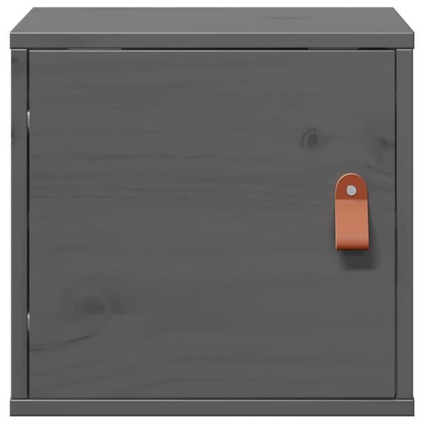vidaXL Ντουλάπι Τοίχου Γκρι 31,5 x 30 x 30 εκ. από Μασίφ Ξύλο Πεύκου