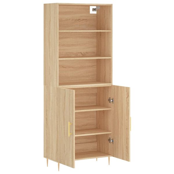 vidaXL Ντουλάπι Sonoma δρυς 69,5 x 34 x 180 εκ. από Επεξεργασμένο Ξύλο