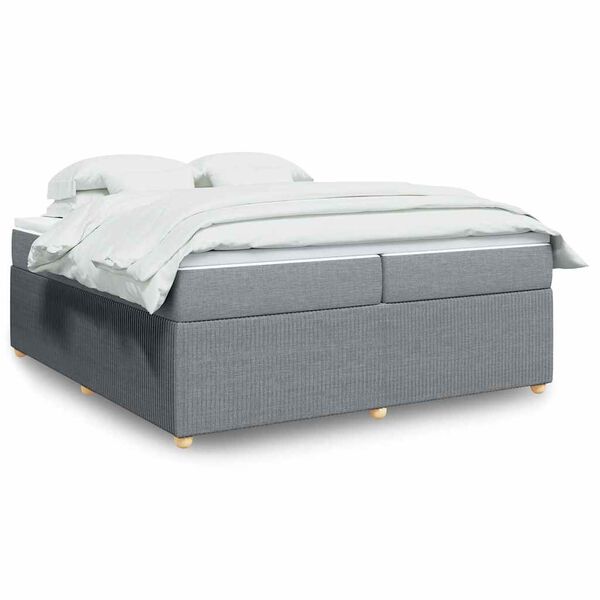 vidaXL &Kappa;&rho;&epsilon;&beta;ά&tau;&iota; Boxspring &mu;&epsilon; &Sigma;&tau;&rho;ώ&mu;&alpha; &Alpha;&nu;&omicron;&iota;&chi;&tau;ό &Gamma;&kappa;&rho;&iota; 200x200 &epsilon;&kappa;. &Upsilon;&phi;&alpha;&sigma;&mu;ά&tau;&iota;&nu;&omicron;