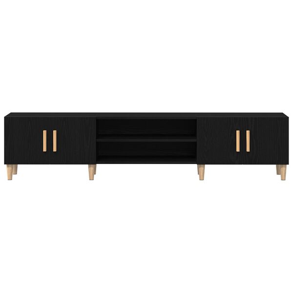 vidaXL Ντουλάπι Τηλεόρασης Μαύρη δρυς 180 x 31.5 x 40 εκ.