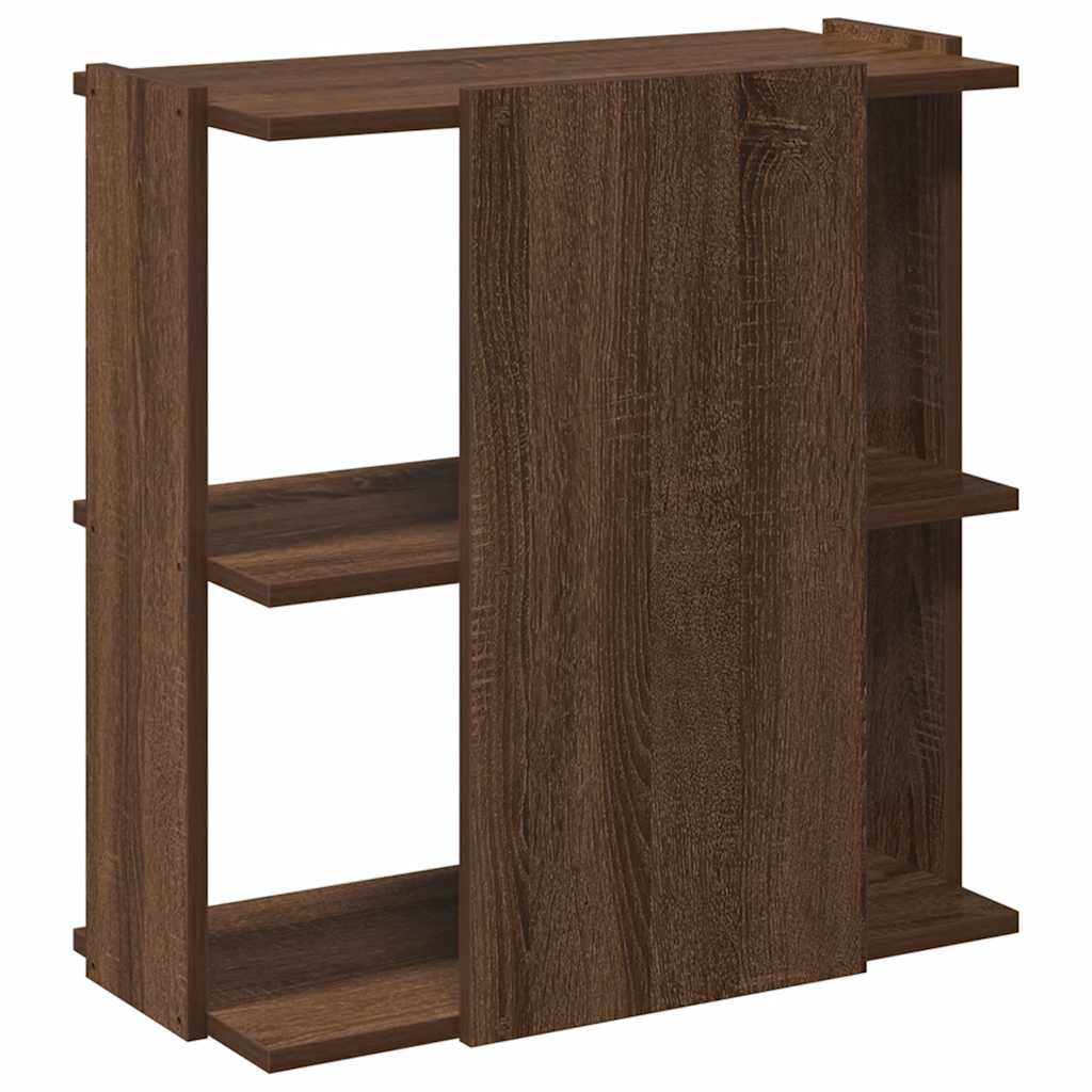 vidaXL Βιβλιοθήκη 3 Επιπέδων Καφέ Δρυς 60x30x60 εκ. Επεξεργ. Ξύλο