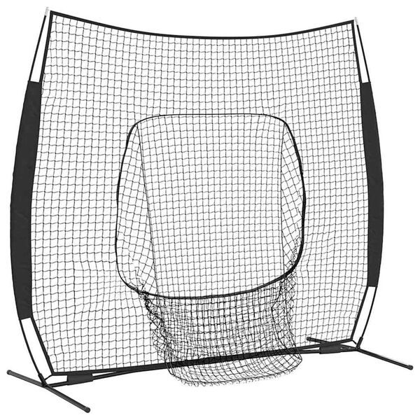 vidaXL Μπέιζμπολ & Σόφτμπολ Μαύρο 250 x 106 x 209 εκ. Πολυεστέρας