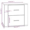 vidaXL Κομοδίνα Γυαλιστερό Λευκό 50 x 39 x 47 εκ.