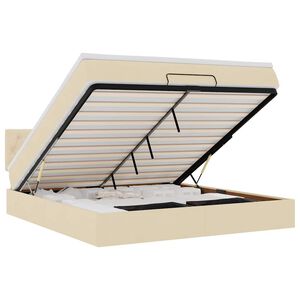 vidaXL &Omicron;&theta;&omega;&mu;&alpha;&nu;&iota;&kappa;ό &kappa;&rho;&epsilon;&beta;ά&tau;&iota; &mu;&epsilon; &sigma;&tau;&rho;ώ&mu;&alpha; & LEDs Cream 180x200cm ύ&phi;&alpha;&sigma;&mu;&alpha;