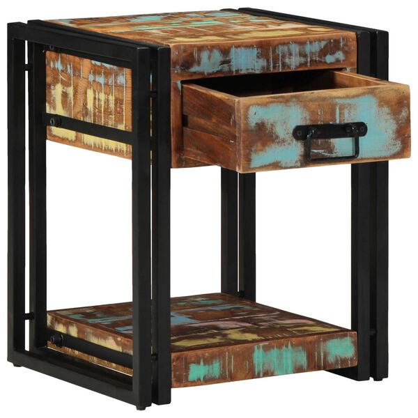 vidaXL Κομοδίνα 2 τμχ 40x40x50 εκ. Μασίφ Ανακυκλωμένο Ξύλο