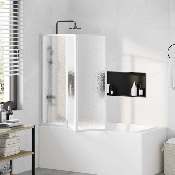 Πτυσσόμενο Διαχωριστικό Μπανιέρας 141 x 132 cm 3 Πάνελ