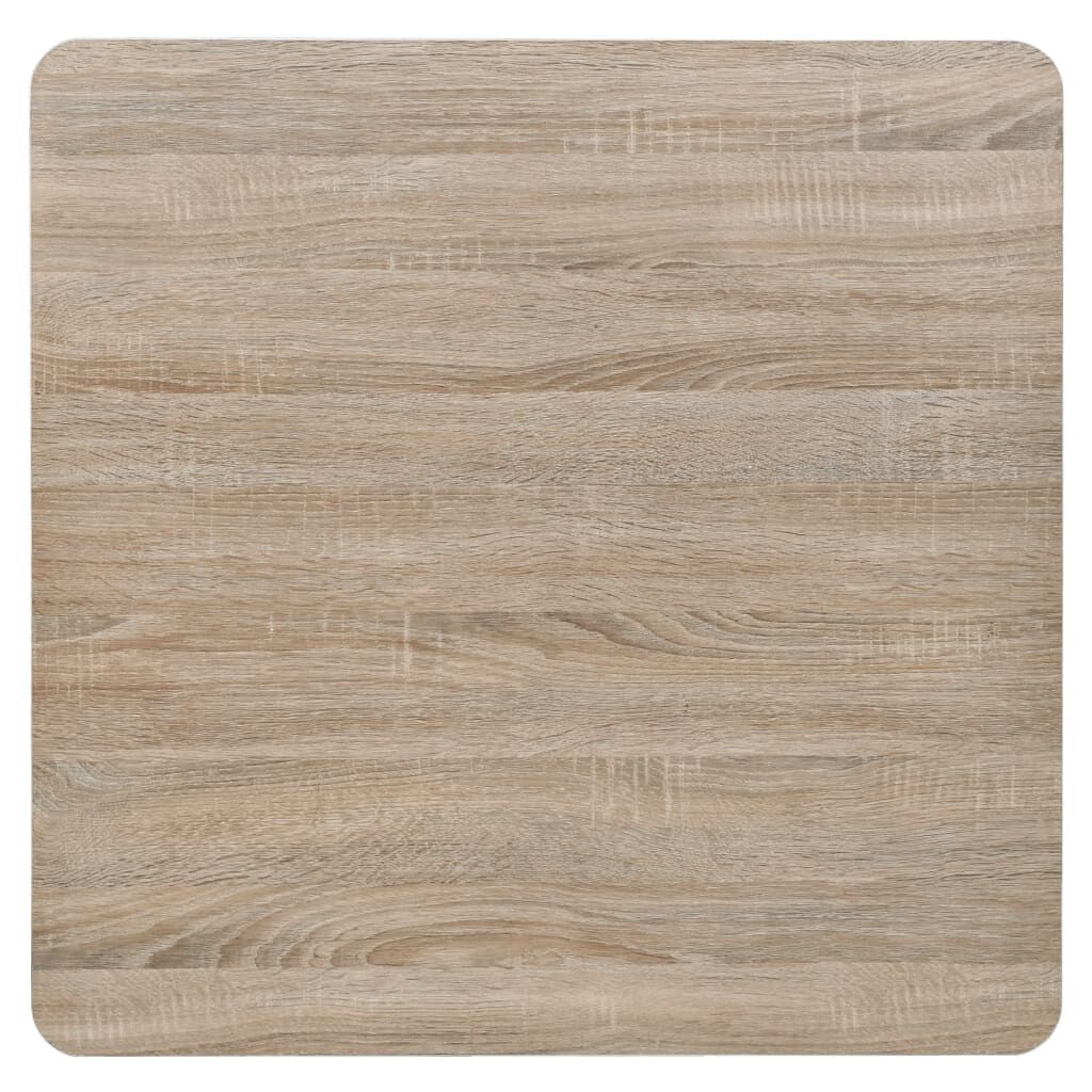 vidaXL Τραπέζι Bistro Τετράγωνο Χρώμα Δρυός 80x80x75 εκ. MDF/Ατσάλι