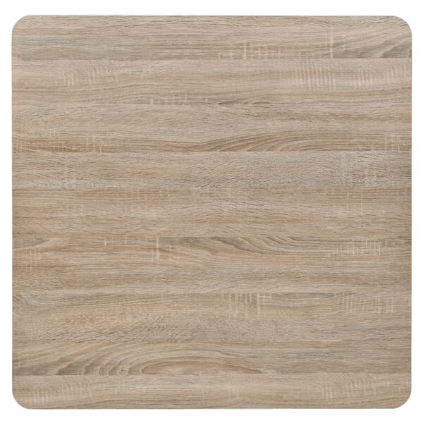 vidaXL Τραπέζι Bistro Τετράγωνο Χρώμα Δρυός 80x80x75 εκ. MDF/Ατσάλι