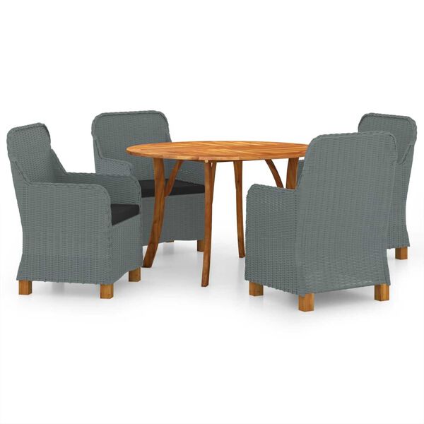 vidaXL &Sigma;&epsilon;&tau; &Tau;&rho;&alpha;&pi;&epsilon;&zeta;&alpha;&rho;ί&alpha;&sigmaf; &Kappa;ή&pi;&omicron;&upsilon; 5 &Tau;&epsilon;&mu;&alpha;&chi;ί&omega;&nu; &Alpha;&nu;&omicron;&iota;&chi;&tau;ό &Gamma;&kappa;&rho;&iota;