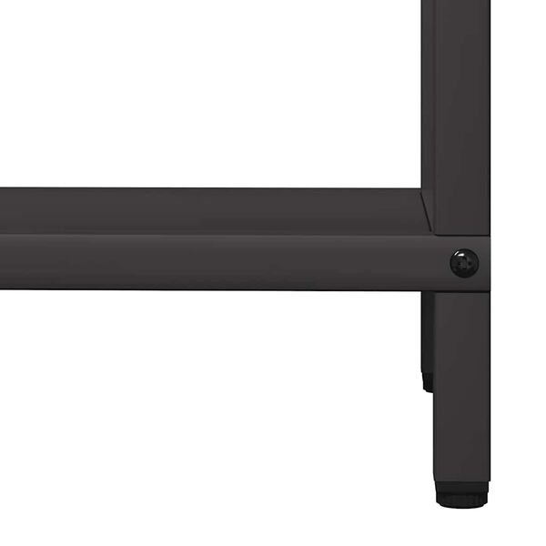 vidaXL Ράφι για καυσόξυλα Μαύρο 40x25x120 cm Ατσάλι ψυχρής έλασης