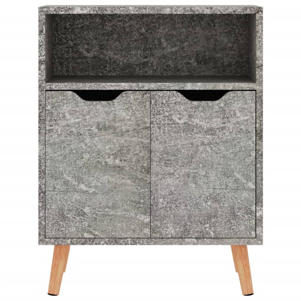 vidaXL Μπουφές Γκρι Σκυροδέματος 60x30x72 εκ. Επεξεργασμένο Ξύλο