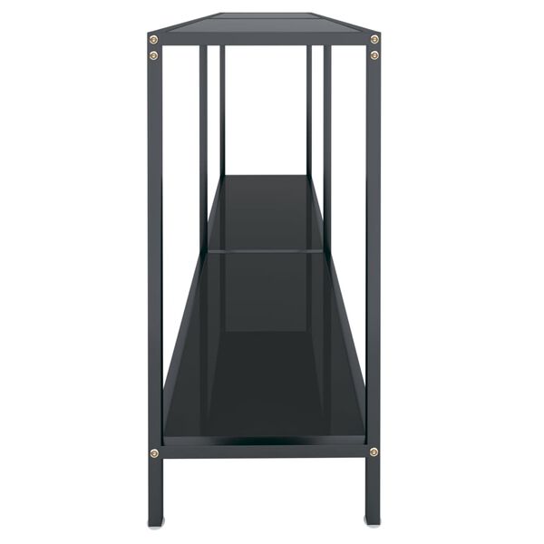 vidaXL Τραπέζι Κονσόλα Μαύρο 140 x 35 x 75,5 εκ. από Ψημένο Γυαλί
