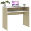 vidaXL Γραφείο Λευκό / Sonoma Δρυς 90 x 50 x 74 εκ. από Μοριοσανίδα
