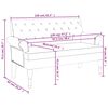 vidaXL Πάγκος με Πλάτη Μαύρο 120x62x75,5 εκ. Ύφασμα