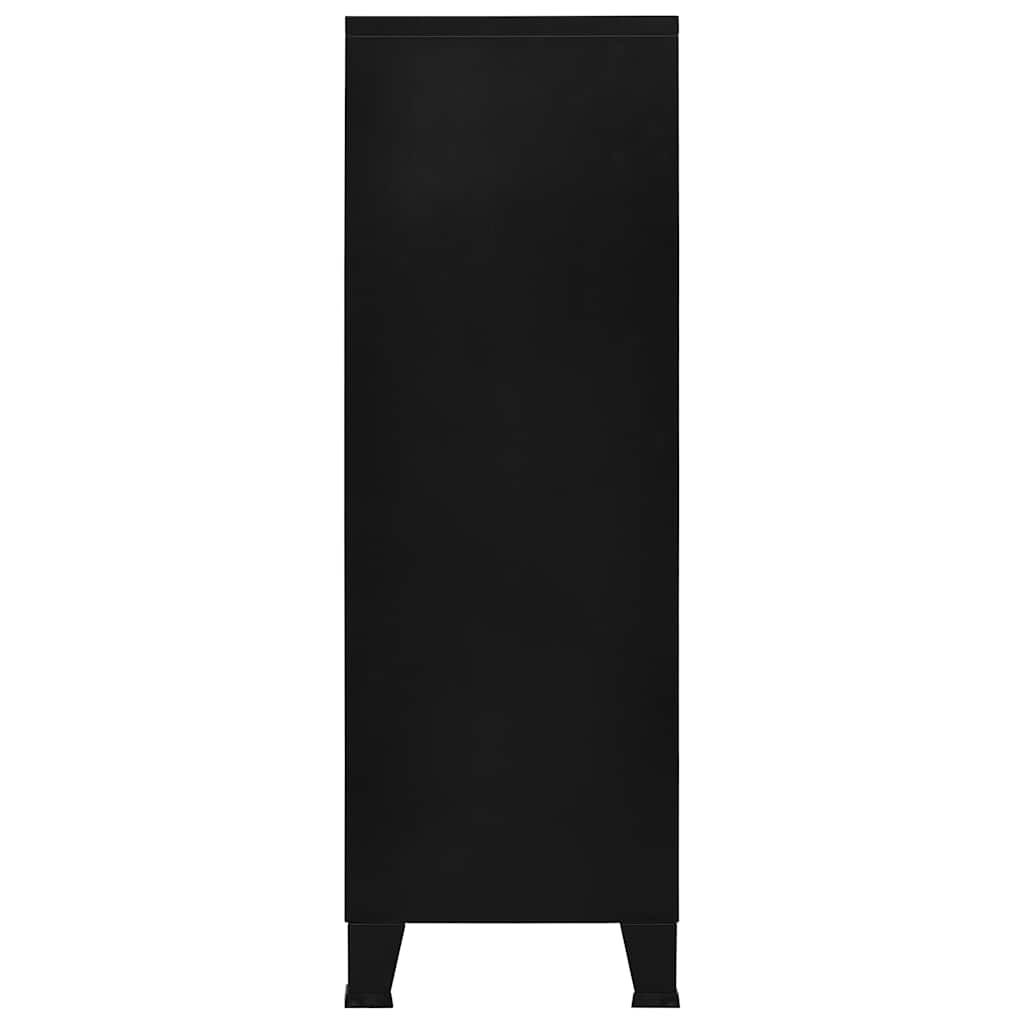 vidaXL Αρχειοθήκη Βιομηχανικού Στιλ Μαύρη 75 x 40 x 120 εκ. Ατσάλινη