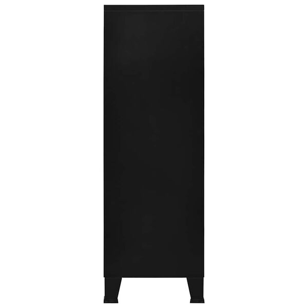 vidaXL Αρχειοθήκη Βιομηχανικού Στιλ Μαύρη 75 x 40 x 120 εκ. Ατσάλινη