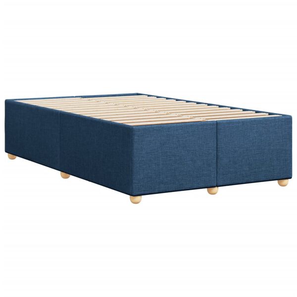 vidaXL Πλαίσιο κρεβατιού χωρίς στρώμα μπλε 120x200cm ύφασμα