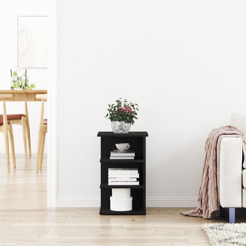 vidaXL Πλευρική Ντουλάπα Μαύρο Δρυς 35x35x55 εκ Επεξεργασμένο ξύλο