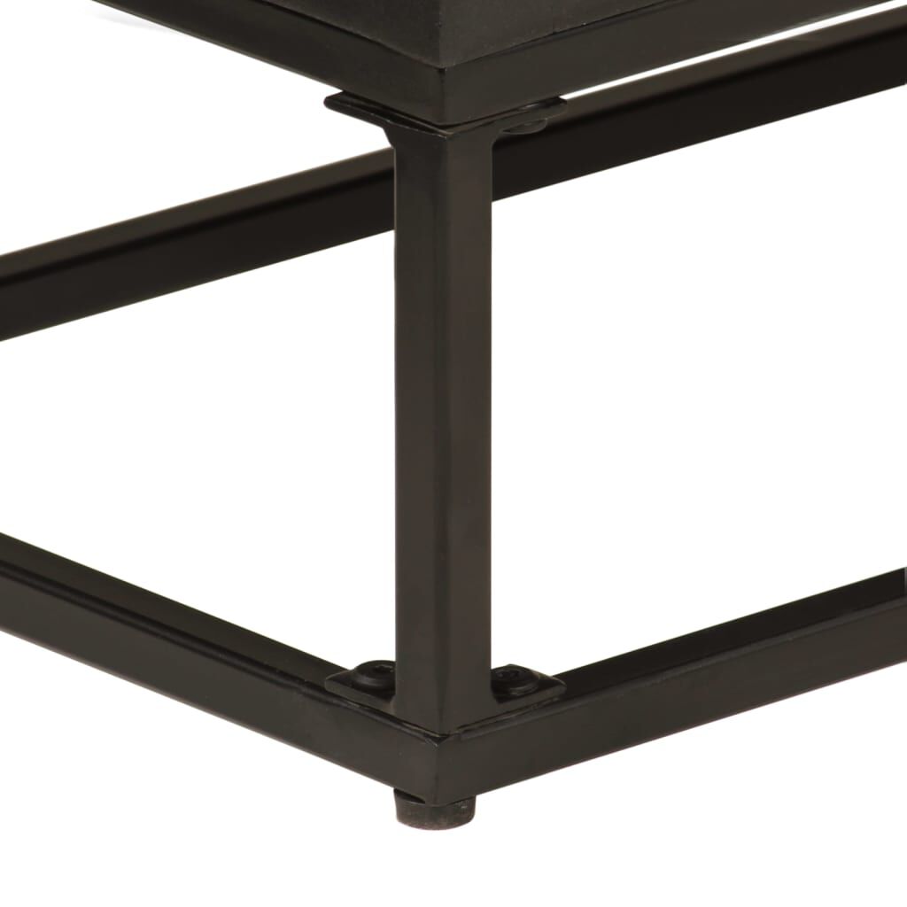 vidaXL Ντουλάπι Μαύρο 55x30x76 εκ. από Μασίφ Ξύλο Μάνγκο και Σίδηρο