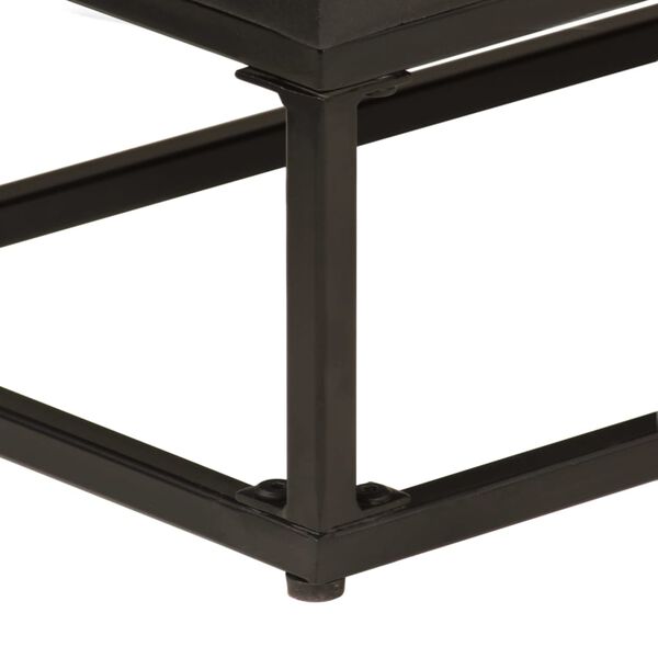 vidaXL Ντουλάπι Μαύρο 55x30x76 εκ. από Μασίφ Ξύλο Μάνγκο και Σίδηρο