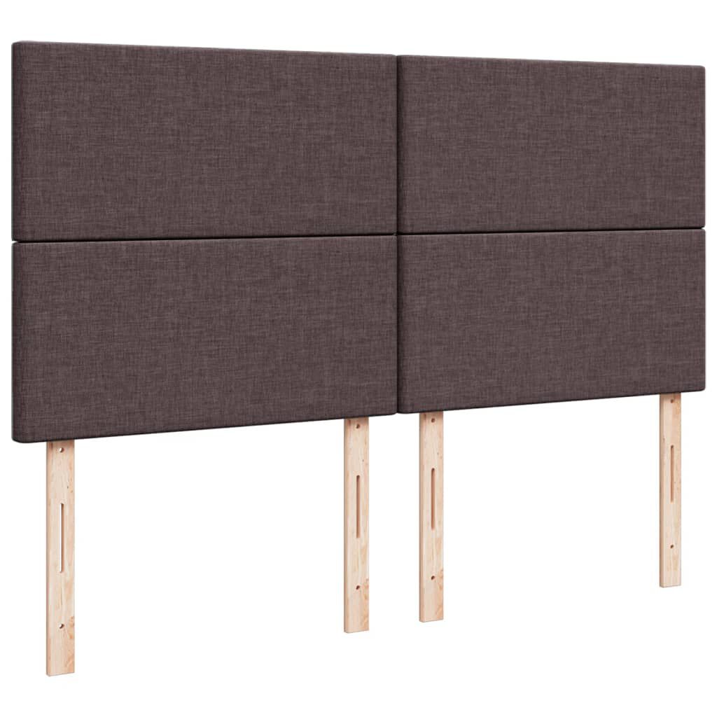 vidaXL Κρεβάτι Boxspring με Στρώμα Σκούρο Καφέ 180x200 εκ Υφασμάτινο