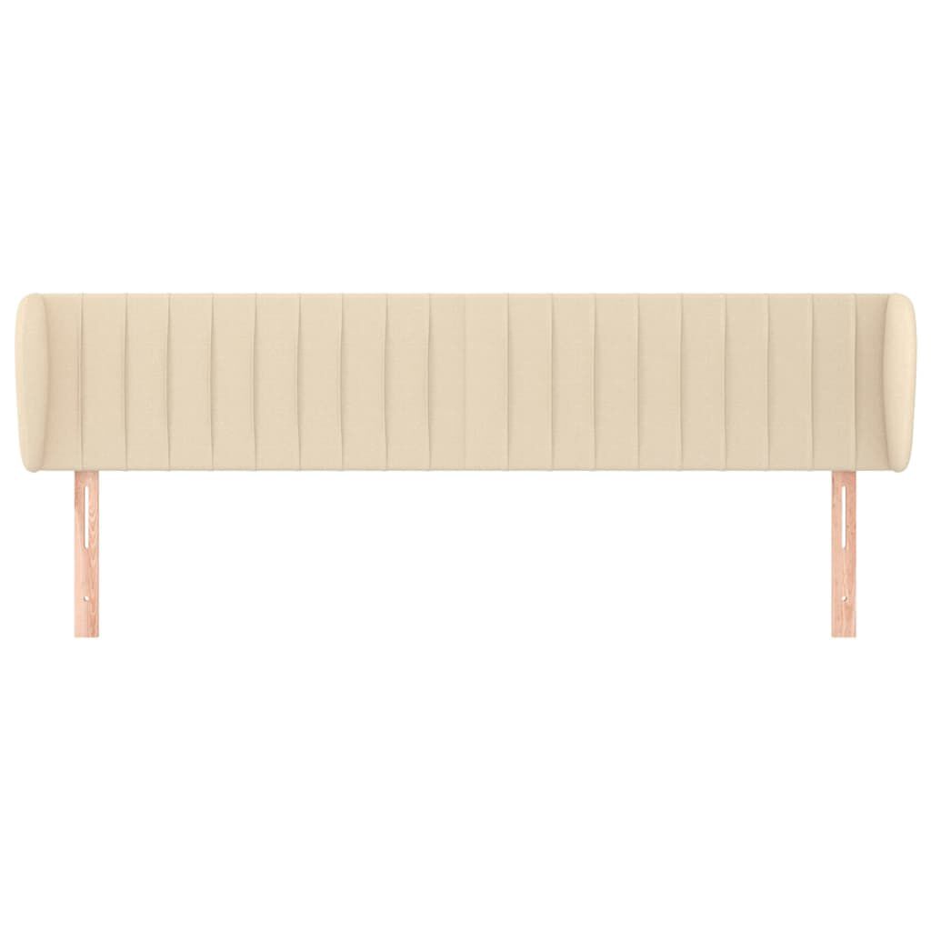 vidaXL Κεφαλάρι με Πτερύγια Κρεμ 183x23x78/88 εκ. Υφασμάτινο