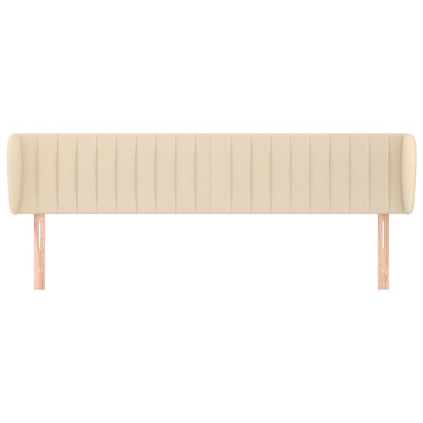 vidaXL Κεφαλάρι με Πτερύγια Κρεμ 183x23x78/88 εκ. Υφασμάτινο