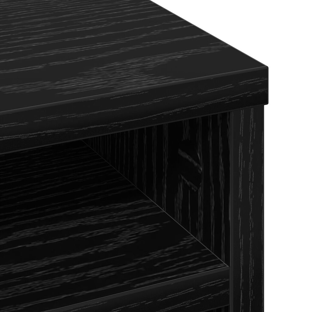 vidaXL Οργανωτής Γραφείου Μαύρη Δρυς 36x26x29.5 cm Επεξεργασμένο Ξύλο