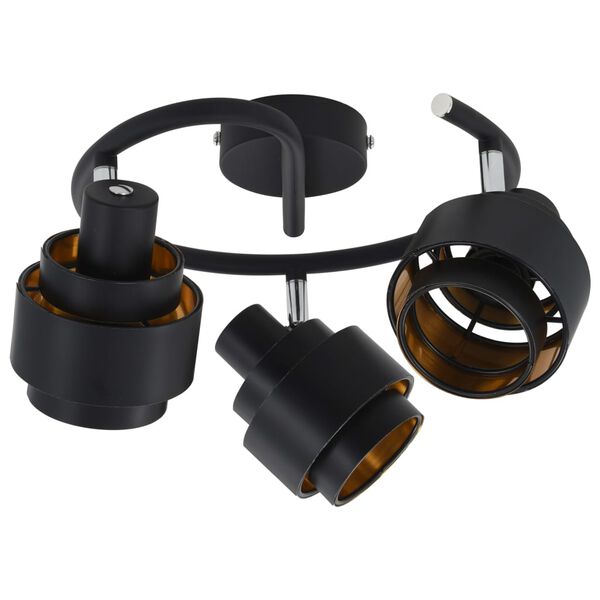 vidaXL Φωτιστικό Σποτ 3 Κατευθύνσεων Μαύρο Ε14
