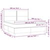vidaXL &Kappa;&rho;&epsilon;&beta;ά&tau;&iota; Boxspring &mu;&epsilon; &Sigma;&tau;&rho;ώ&mu;&alpha; & LED &Sigma;&kappa;. &Pi;&rho;ά&sigma;&iota;&nu;&omicron; 180x200&epsilon;&kappa; &Beta;&epsilon;&lambda;&omicron;ύ&delta;&omicron;