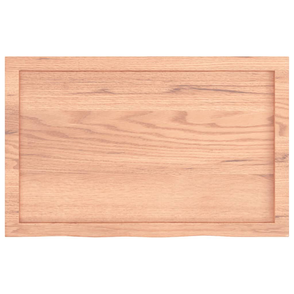 vidaXL Επιφ Τραπεζιού Αν Καφέ 80x50x(2-6)εκ. Επεξ. Μασίφ Ξύλο Δρυός