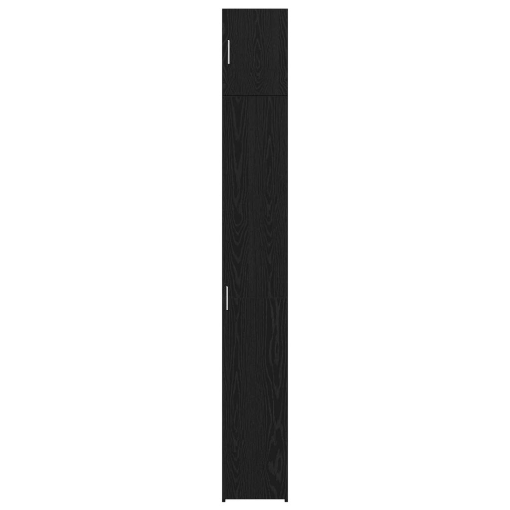 vidaXL Slim Storage Cabinet Μαύρος Δρυς 30x42.5x225 cm Επεξεργασμένο Ξύλο