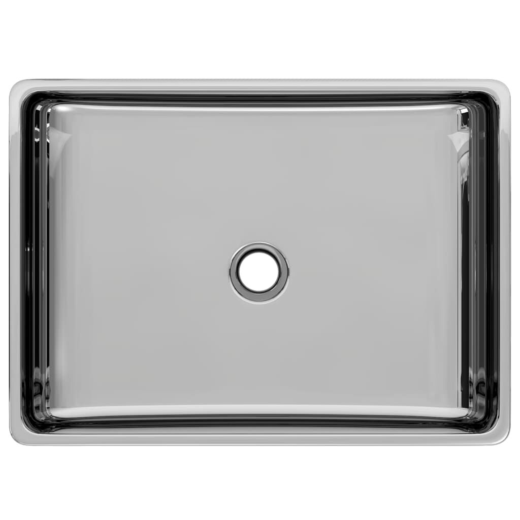 vidaXL Νιπτήρας Ασημί 41 x 30 x 12 εκ. Κεραμικός