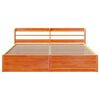 vidaXL Πλαίσιο Κρεβατιού με Κεφαλάρι 200x200 εκ Μασίφ Ξύλο Πεύκου