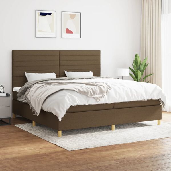 vidaXL &Kappa;&rho;&epsilon;&beta;ά&tau;&iota; Boxspring &mu;&epsilon; &Sigma;&tau;&rho;ώ&mu;&alpha; &Sigma;&kappa;&omicron;ύ&rho;&omicron; &Kappa;&alpha;&phi;έ 200x200 &epsilon;&kappa;. &Upsilon;&phi;&alpha;&sigma;&mu;ά&tau;&iota;&nu;&omicron;