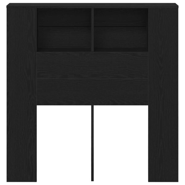 VidaXL Κεφαλάρι Ντουλάπα Μαύρη Δρυς 100x19x104.5 εκ. Φτιαγμένο από Επεξεργασμένο Ξύλο