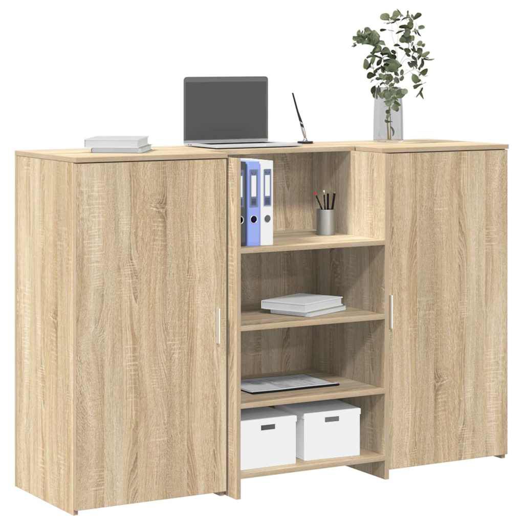 vidaXL Γραφείο υποδοχής Sonoma Δρυς 155x50x103,5εκ. Επεξεργασμένο Ξύλο