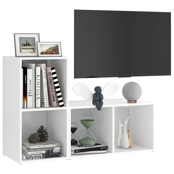 vidaXL Έπιπλα Τηλεόρασης 2 τεμ. Λευκά 72 x 35 x 36,5 εκ. Επεξ. Ξύλο