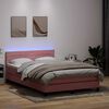 vidaXL &Kappa;&rho;&epsilon;&beta;ά&tau;&iota; Boxspring &mu;&epsilon; &Sigma;&tau;&rho;ώ&mu;&alpha; & LED &rho;&omicron;&zeta; 160x220 cm &Beta;&epsilon;&lambda;&omicron;ύ&delta;&iota;&nu;&omicron;