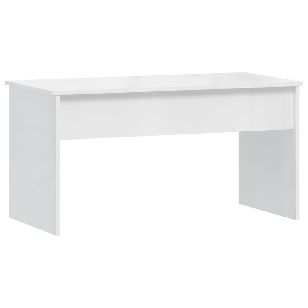 vidaXL Τραπεζάκι Σαλονιού Γυαλ. Λευκό 102x50,5x52,5 εκ. Επεξεργ. Ξύλο