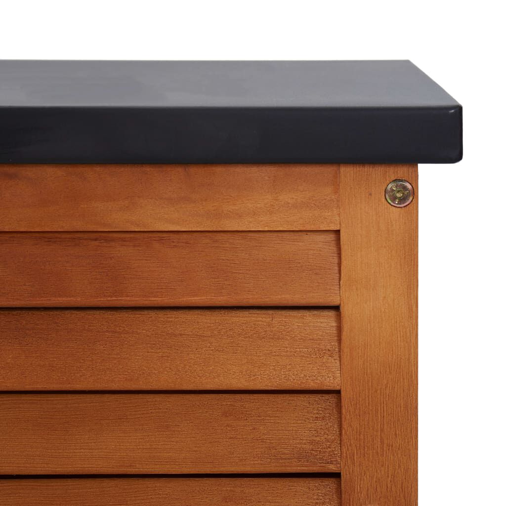 vidaXL Μπαούλο Αποθήκευσης Κήπου 150x50x55 εκ. Μασίφ Ξύλο Ευκαλύπτου