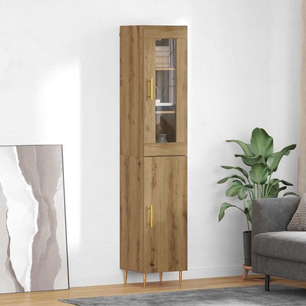 vidaXL Highboard 2 pcs Artisan Oak &Epsilon;&pi;&epsilon;&xi;&epsilon;&rho;&gamma;&alpha;&sigma;&mu;έ&nu;&omicron; &xi;ύ&lambda;&omicron;