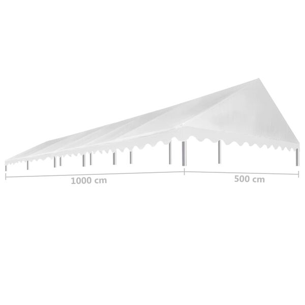 vidaXL Κάλυμμα Τέντας Εκδηλώσεων Λευκό 5 x 10 μ. 450 γρ./μ²
