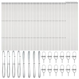 vidaXL Στύλος Περιφράξεων Άλλο 52 pcs Γκρι 3,2 x 3,2 x 150 εκ Ατσάλι